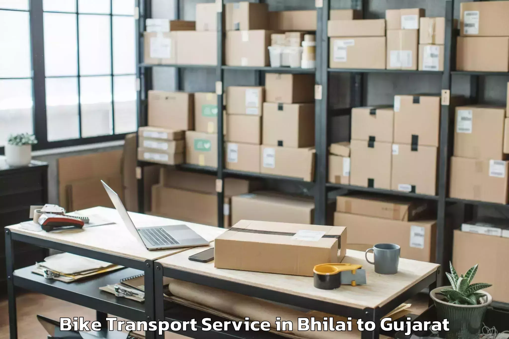 Comprehensive Bhilai to Vadodara Bike Transport